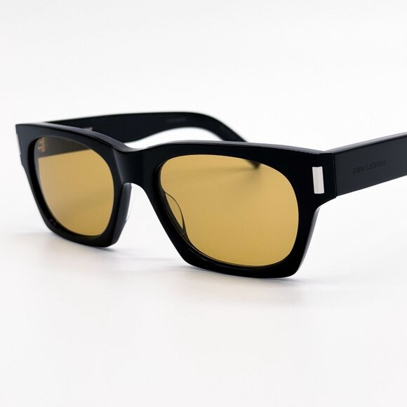 NEW SAINT LAURENT SUNGLASSES SL402 010 UNISEX BLACK/YELLOW EYEWEAR SL 402 010 - Picture 4 of 9